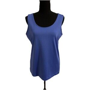 Chicos Size 2 Womens Large L Top Stretchy Basic Layering Tank Shell